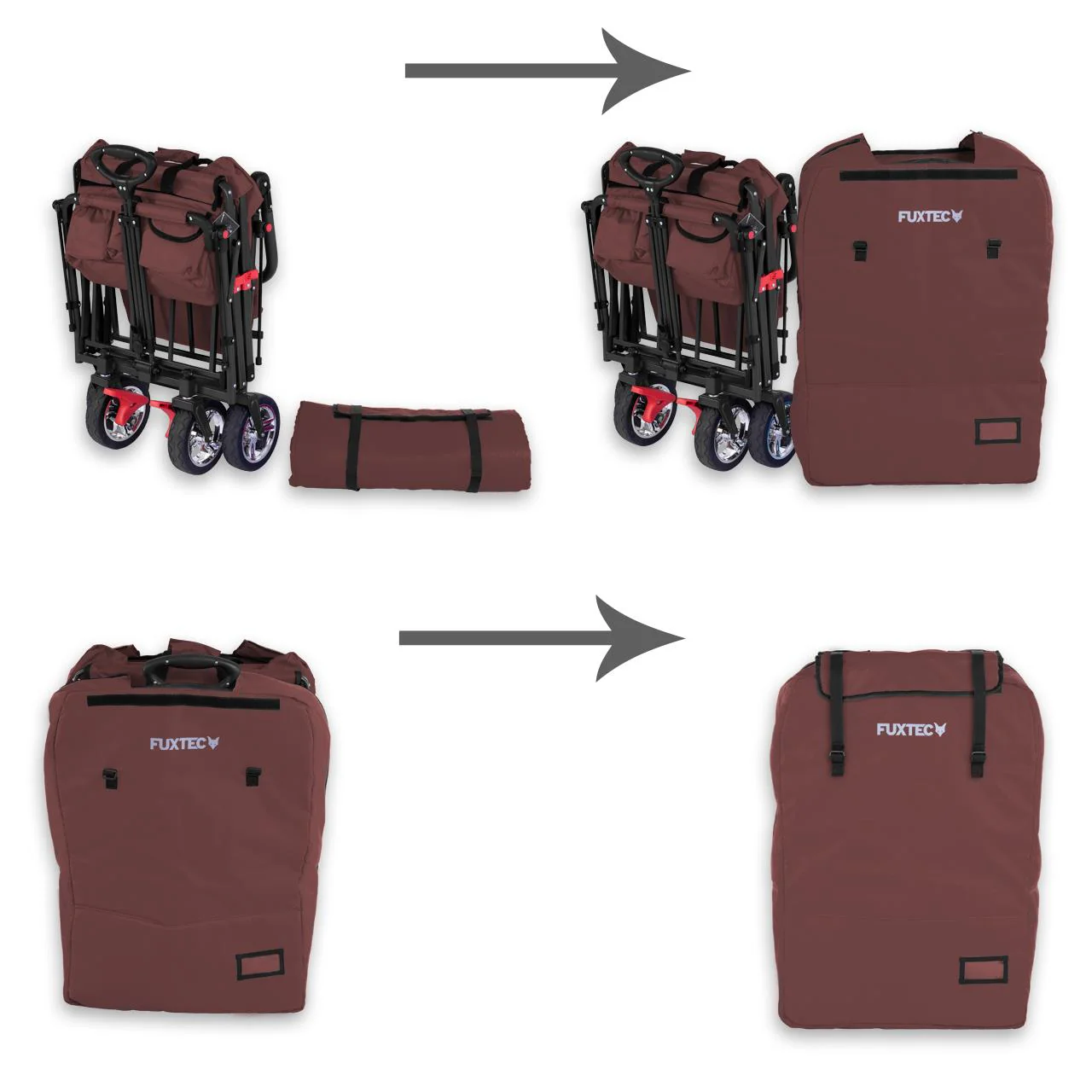 Bolsa de transporte y viaje acolchada de FUXTEC FX-CT700 & FX-CT800 Marron - Image 10