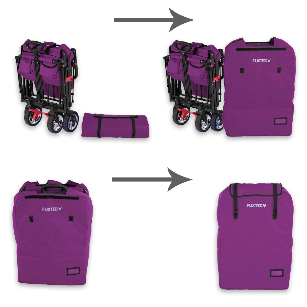Bolsa de transporte y viaje acolchada de FUXTEC FX-CT700 & FX-CT800 Morado - Image 10