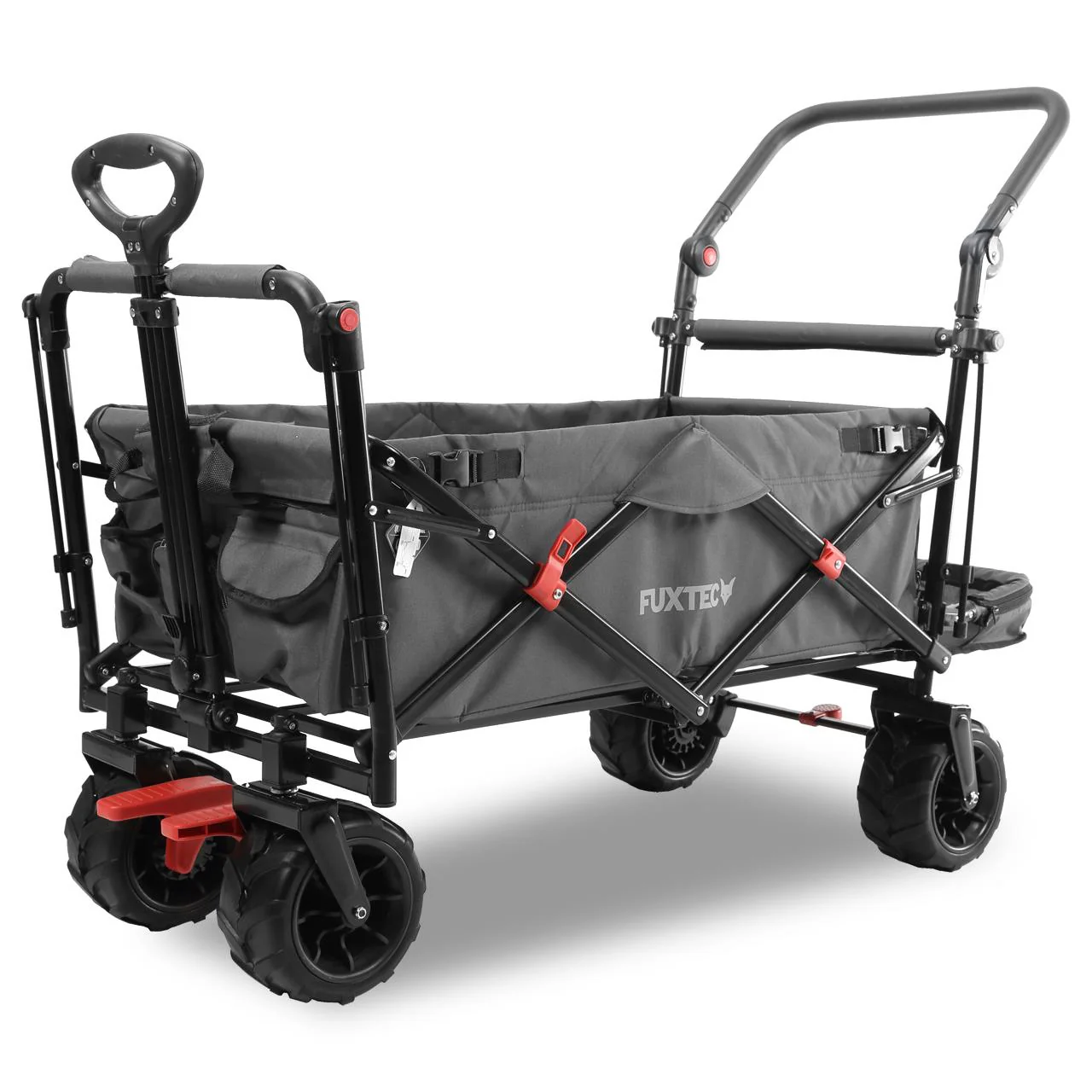 B-Ware FUXTEC Strand-Bollerwagen FX-CTB800 mit UV-geschütztem Sonnendach,Schiebegriff & Innenraumverlängerung - Image 41