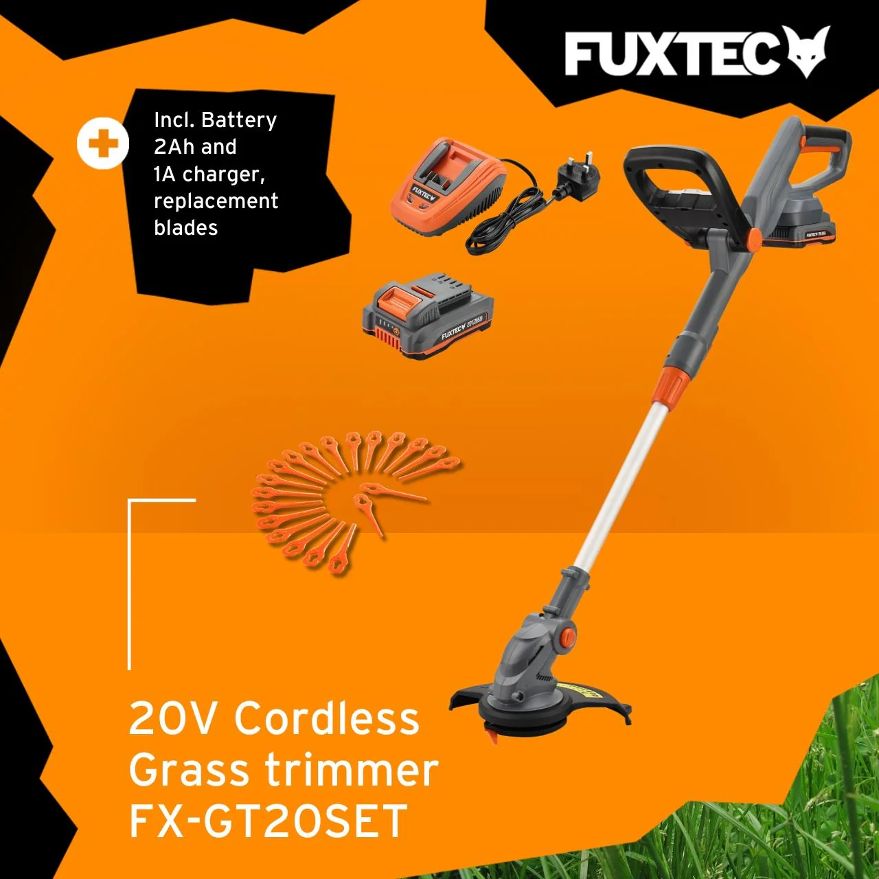 FUXTEC 20V Cordless Grass Trimmer FX-GT20 SET desbrozadora - Image 2