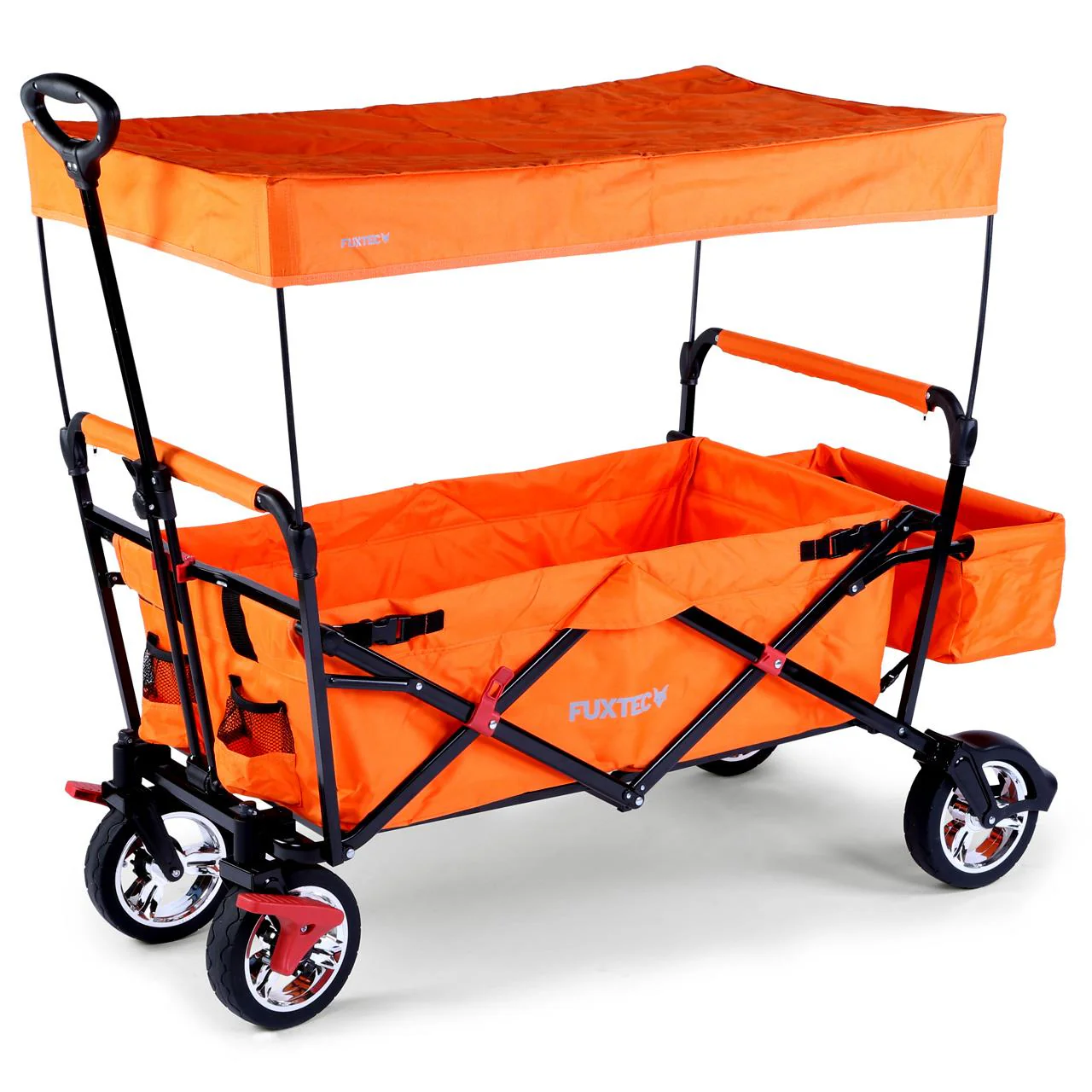 B-WARE FUXTEC Bollerwagen FX-CT500 mit Sonnendach ORANGE - Image 2