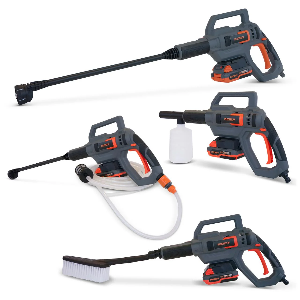 B-WARE FUXTEC 20V Batería Limpiadora de Alta Presión FX-E1HDR20 SET con 1 x Batería 2Ah, 1 x Cargador 1A - Image 2