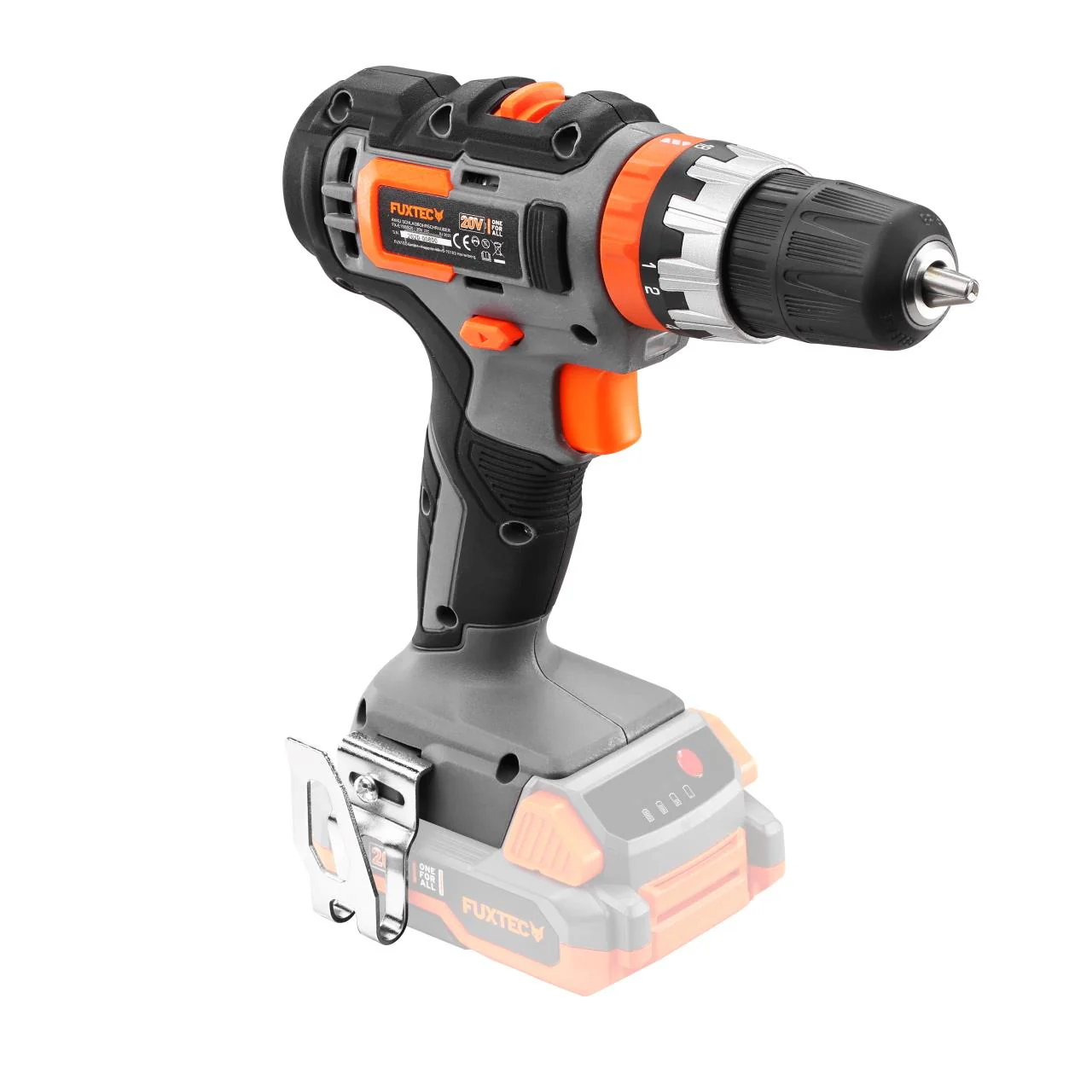 B-WARE FUXTEC 20V Taladro de Impacto a Batería FX-E1SBS20 SET con 2 x Batería 2Ah, 1 x Cargador 1A - Image 6