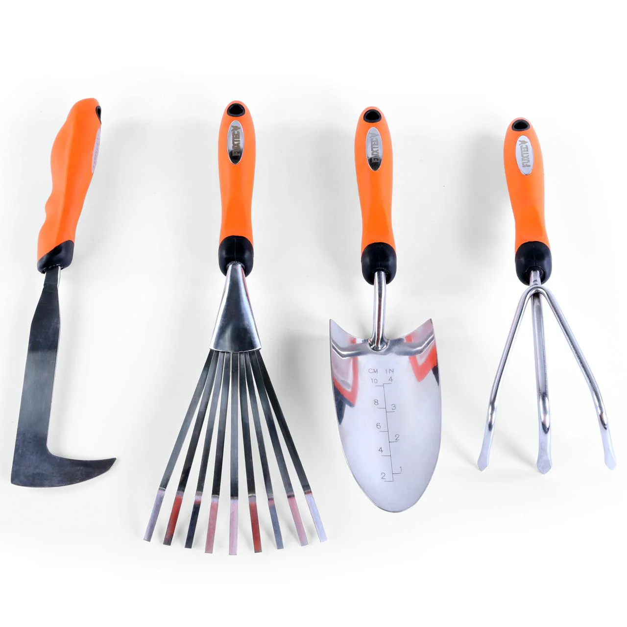 B-WARE FUXTEC Juego de 4 herramientas manuales de jardinería de primera calidad