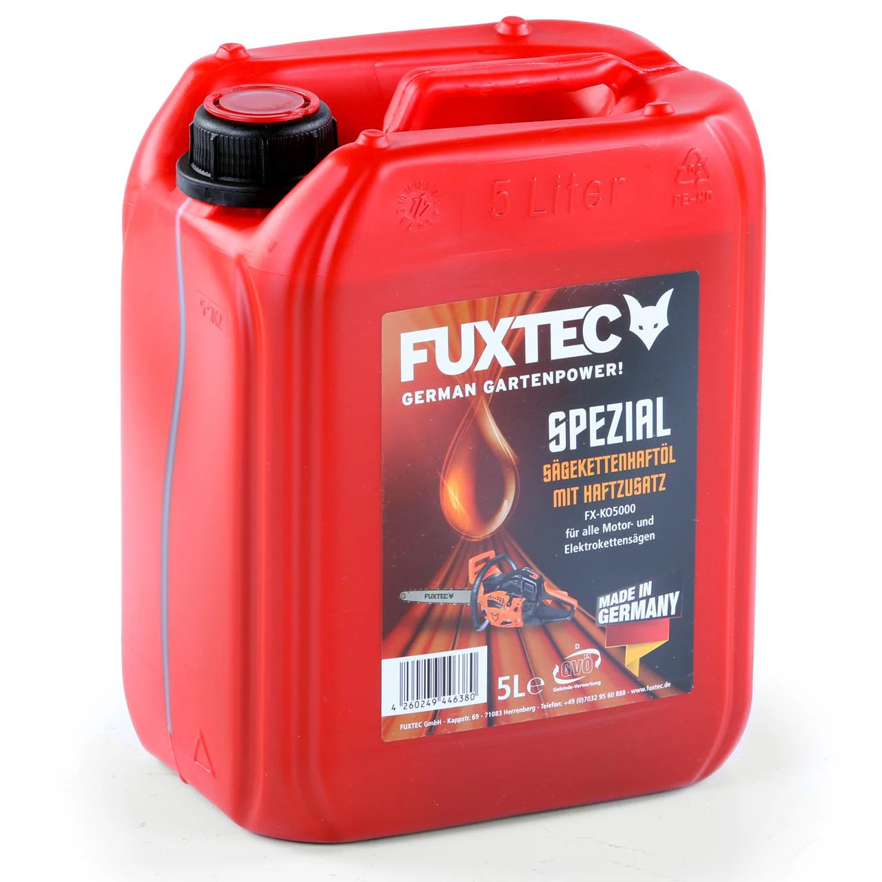 B-WARE FUXTEC Aceite adhesivo para cadenas de sierra con aditivo adhesivo Aceite para cadenas 5 L