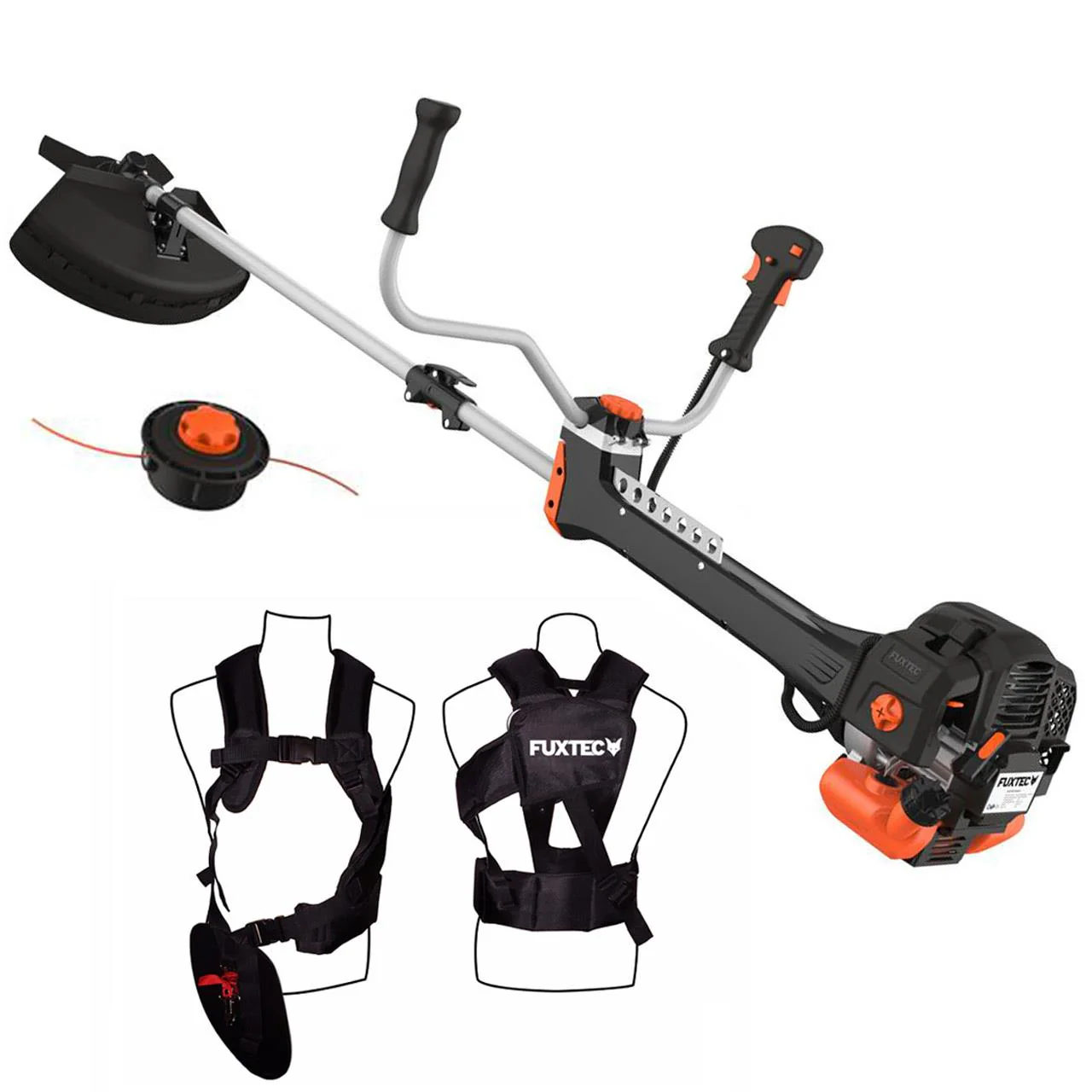 B-WARE Desbrozadora Profesional de Gasolina Multifunción FUXTEC PS152 2en1 motor de 52 CC, 3 CV