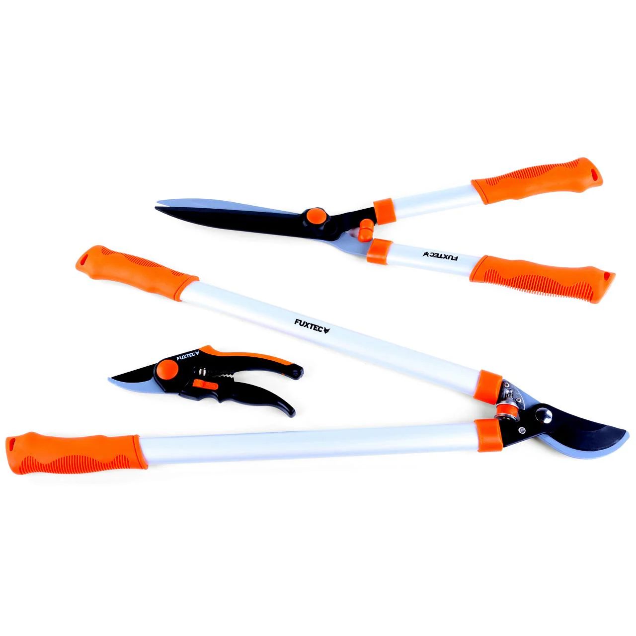 B-WARE Juego de 3 tijeras de jardinería FUXTEC Premium
