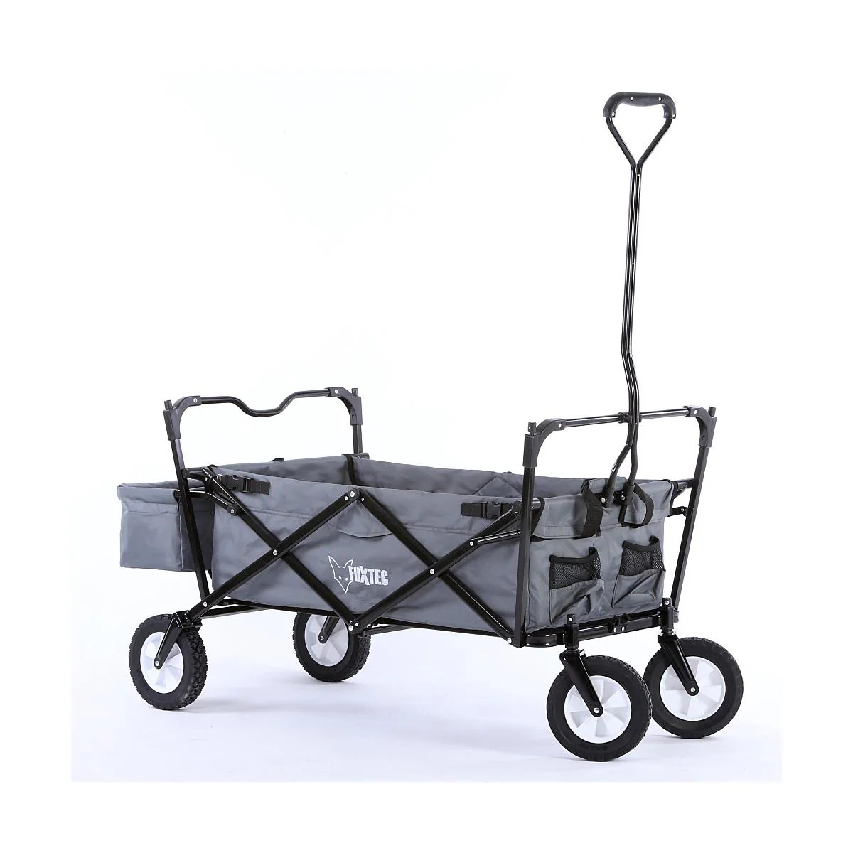 B-WARE FUXTEC Bollerwagen GRAU mit Sonnendach JW-76AG - Image 2