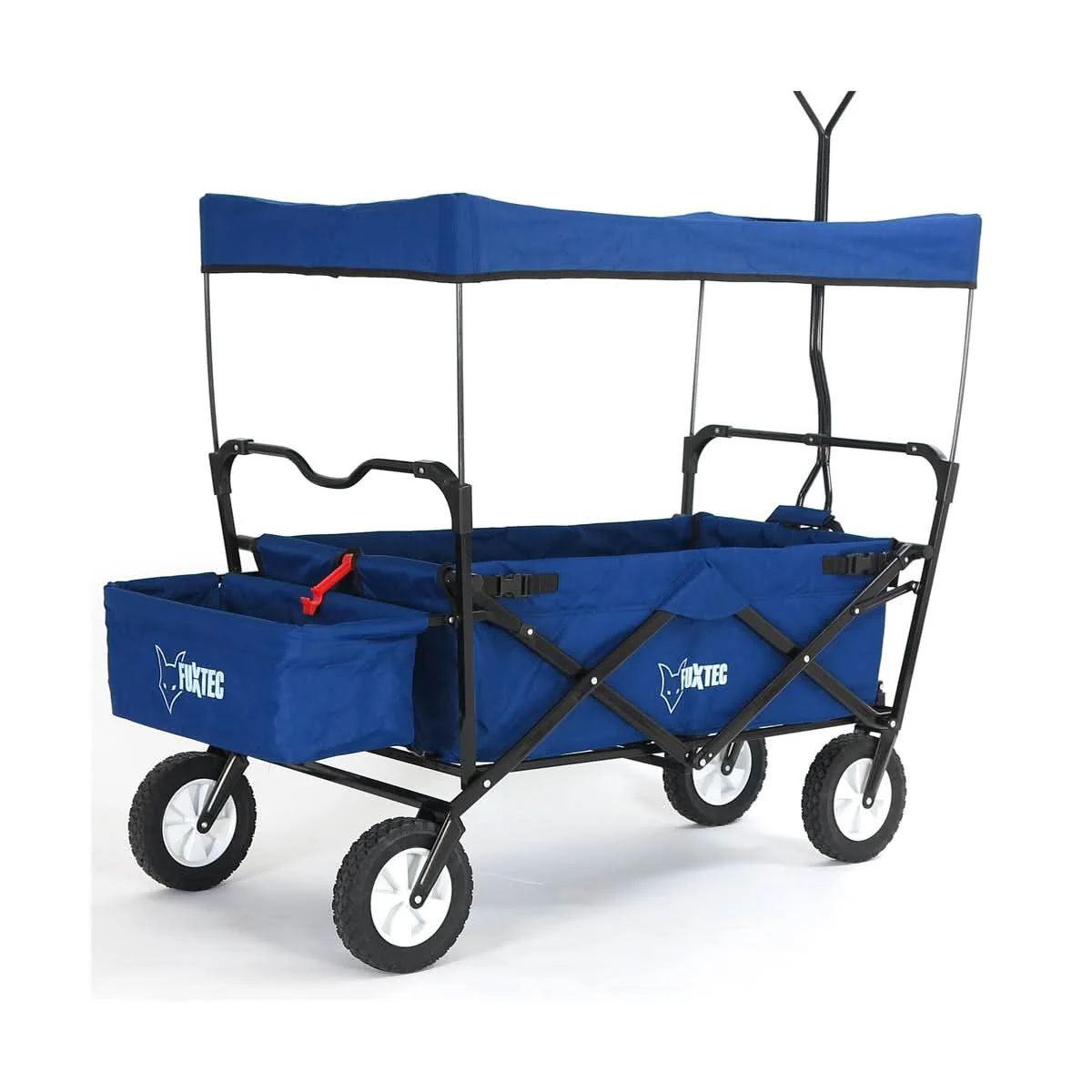 B-WARE FUXTEC Bollerwagen JW-76AN NAVY BLAU mit Sonnendach - Image 2