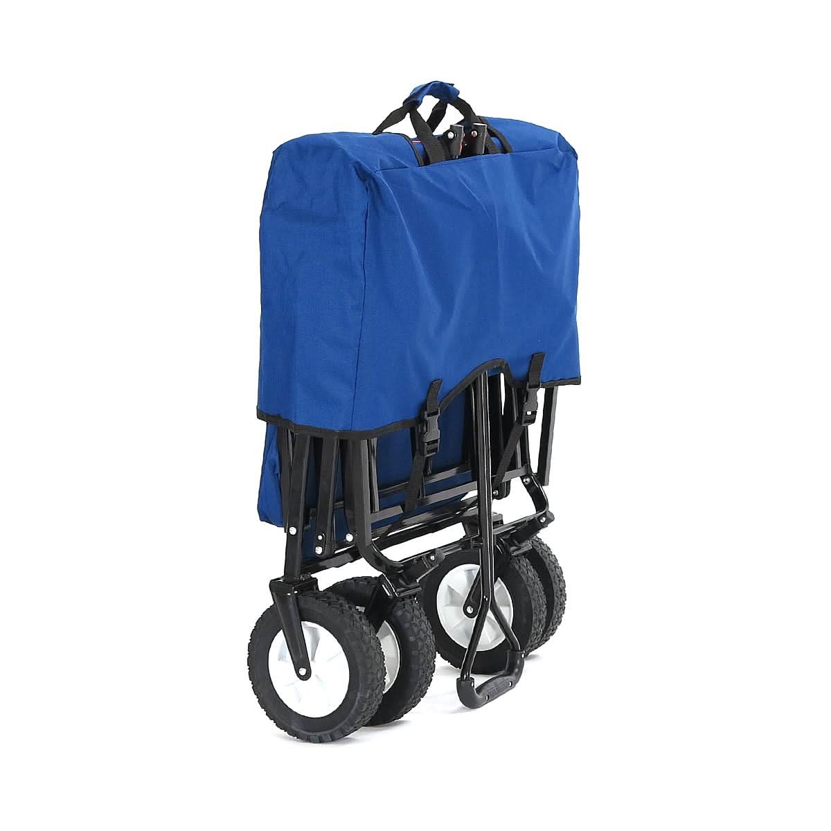 B-WARE FUXTEC Bollerwagen JW-76AN NAVY BLAU mit Sonnendach - Image 4