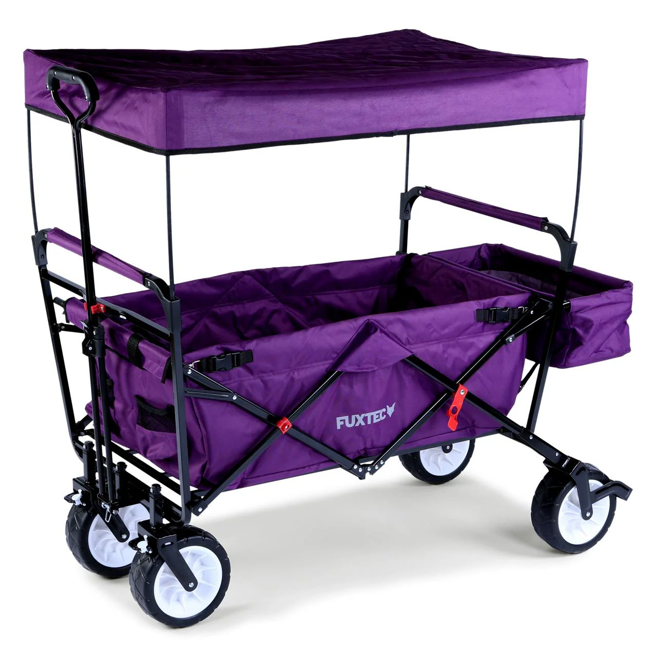 B-WARE FUXTEC Bollerwagen JW-76C, Carrito de mano Plegable EL Original - con Techo Desmontable