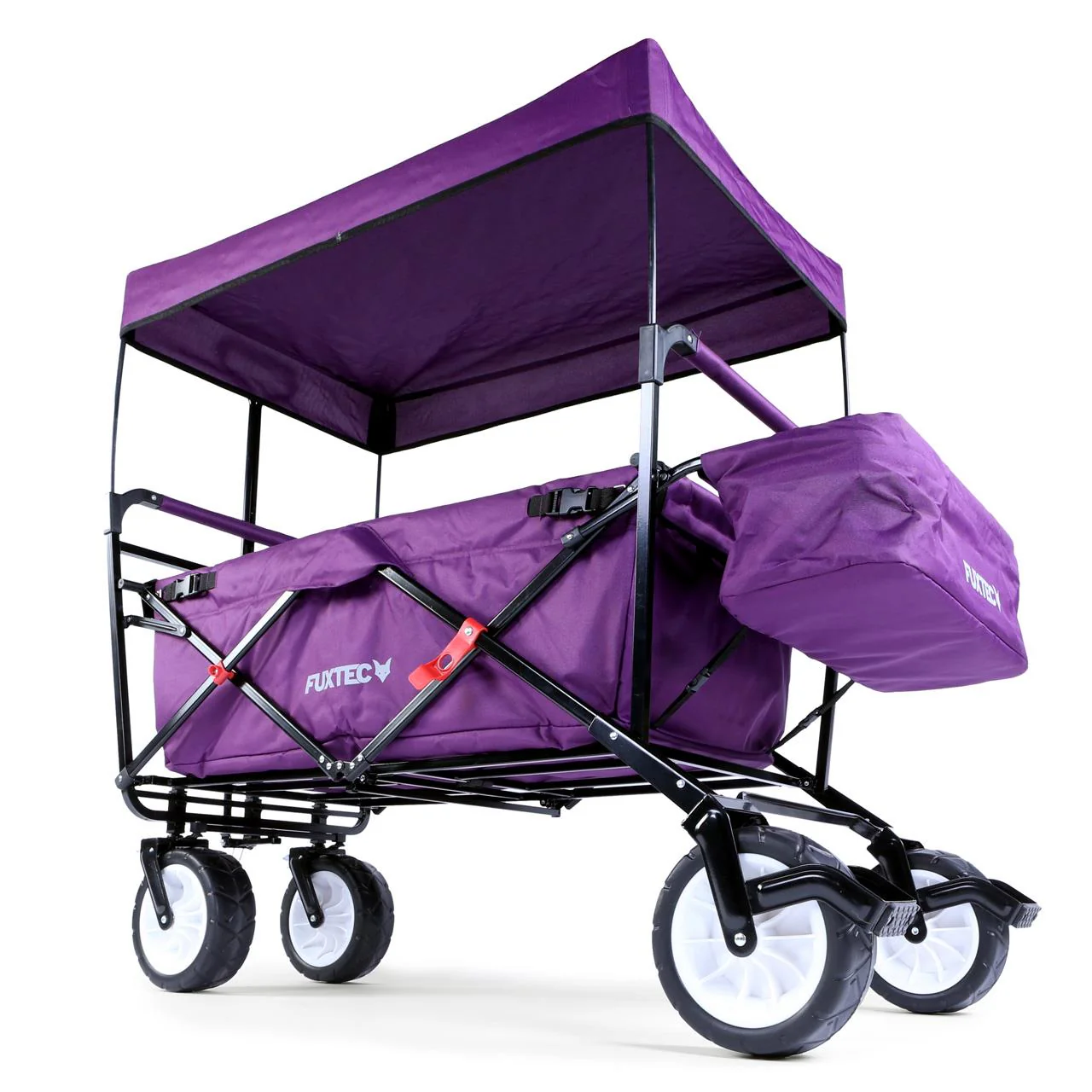 B-WARE FUXTEC Bollerwagen JW-76C, Carrito de mano Plegable EL Original - con Techo Desmontable - Image 7