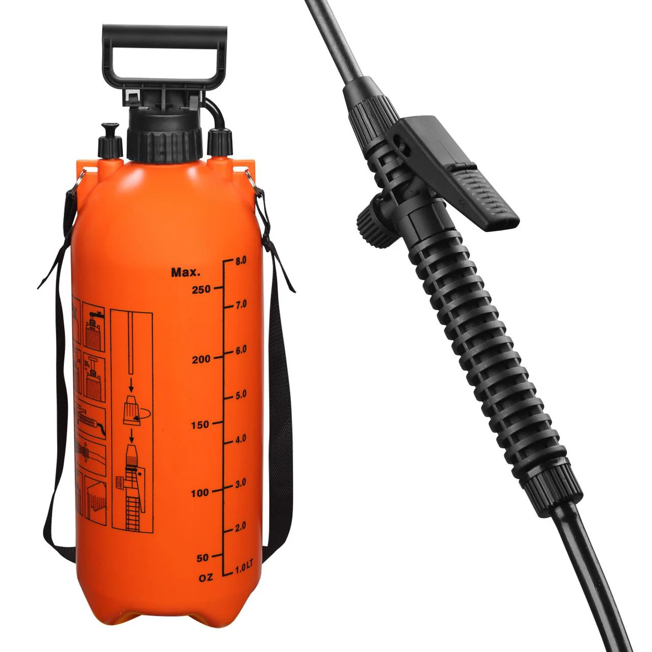 Pulverizador de mano Fuxtec FX-DS8L, 8 litros, deshierbe y control de plagas - Image 2