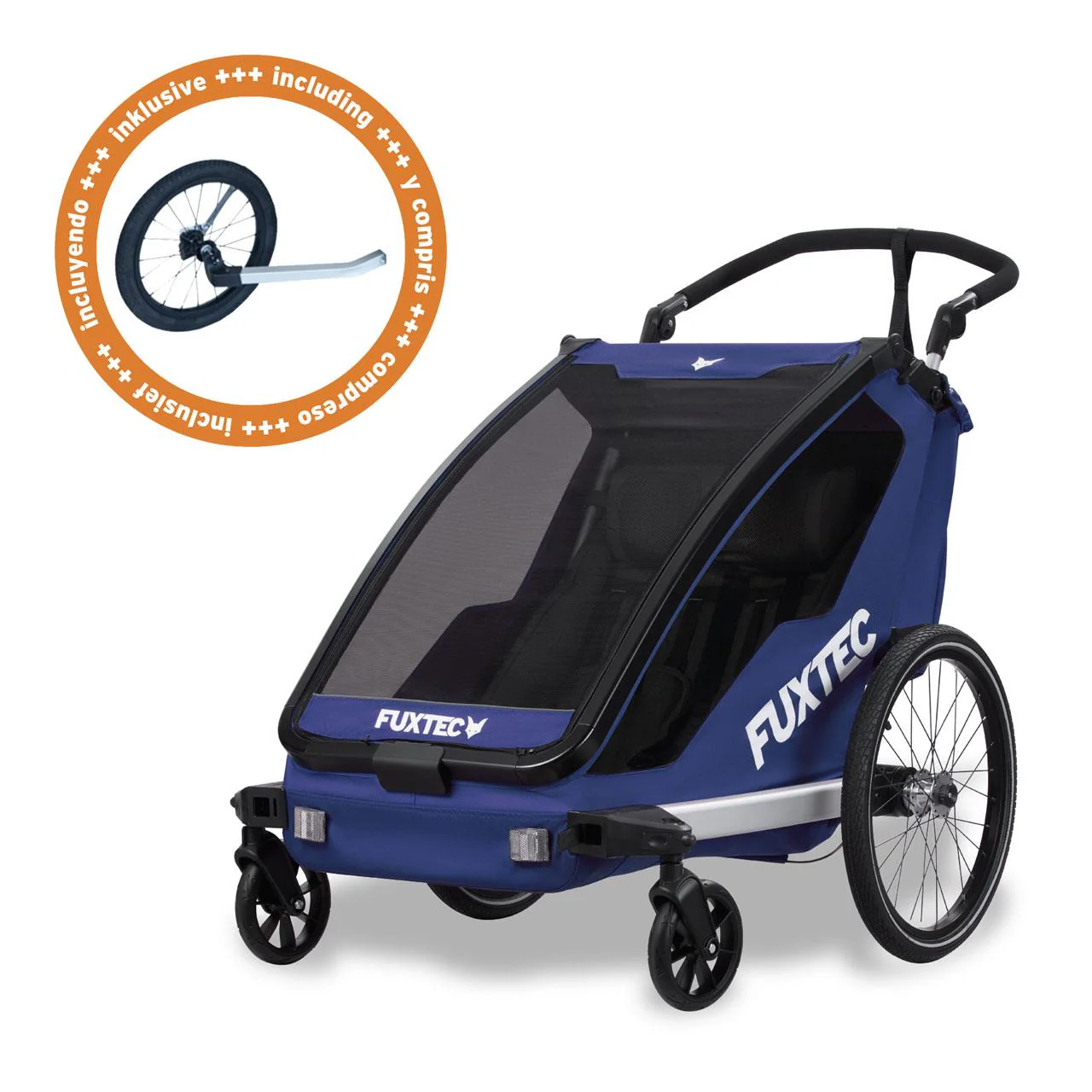 FUXTEC FX-FA1 remolque para bicicleta/jogger con rueda jogger