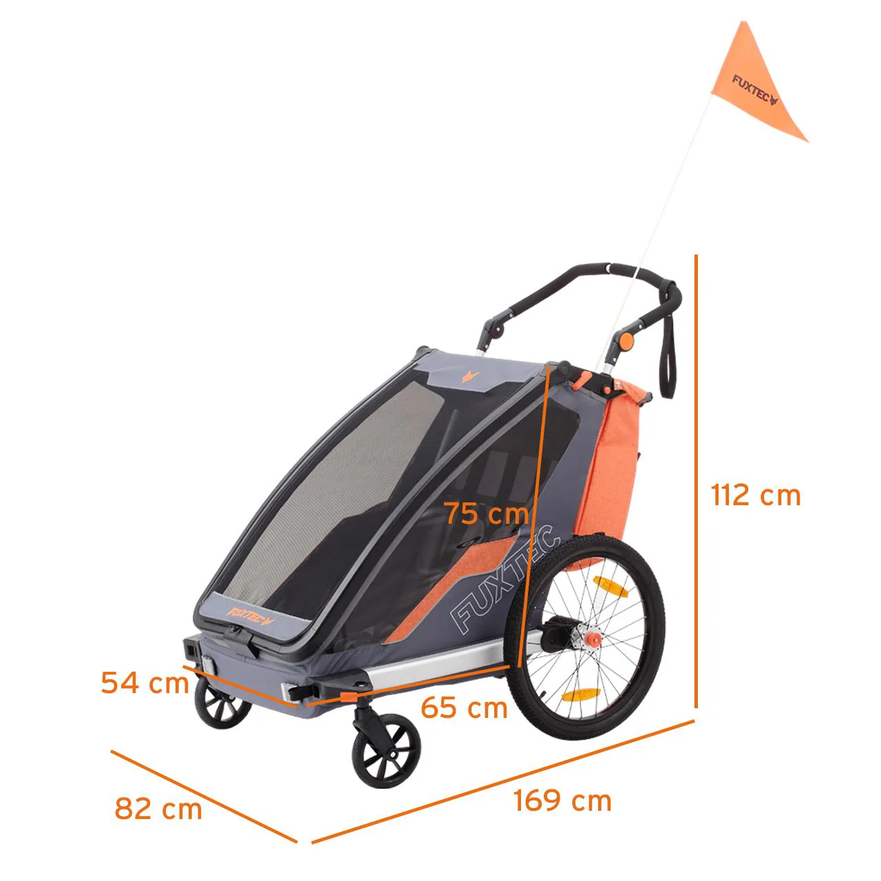 FUXTEC FX-FA1 remolque para bicicleta/jogger con rueda jogger - Image 8