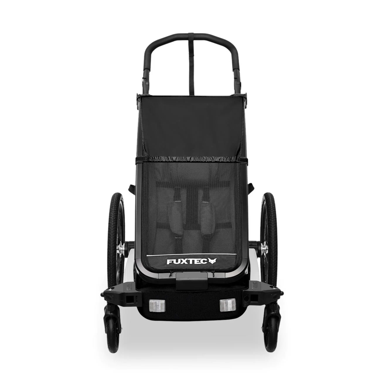 Remolque para bicicletas FUXTEC FX-FA1S negro con rueda jogger - Image 12