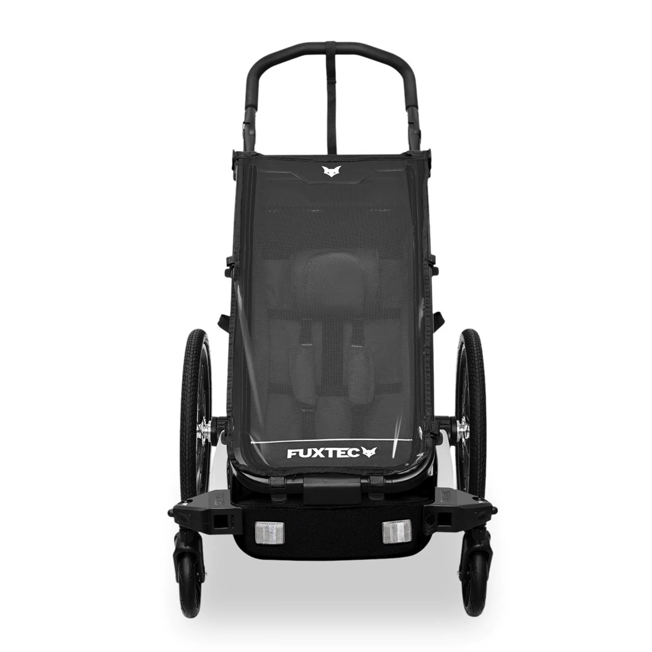 Remolque para bicicletas FUXTEC FX-FA1S negro con rueda jogger - Image 6