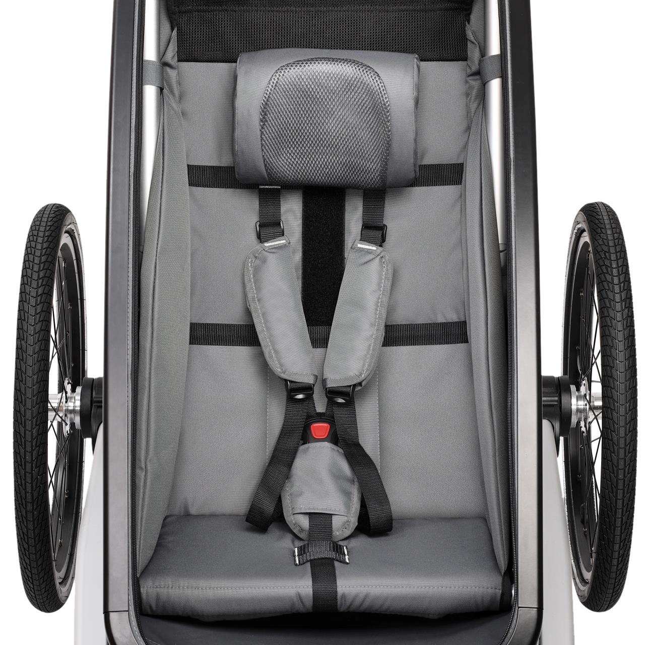 Remolque para bicicletas FUXTEC FX-FA1S negro con rueda jogger - Image 7