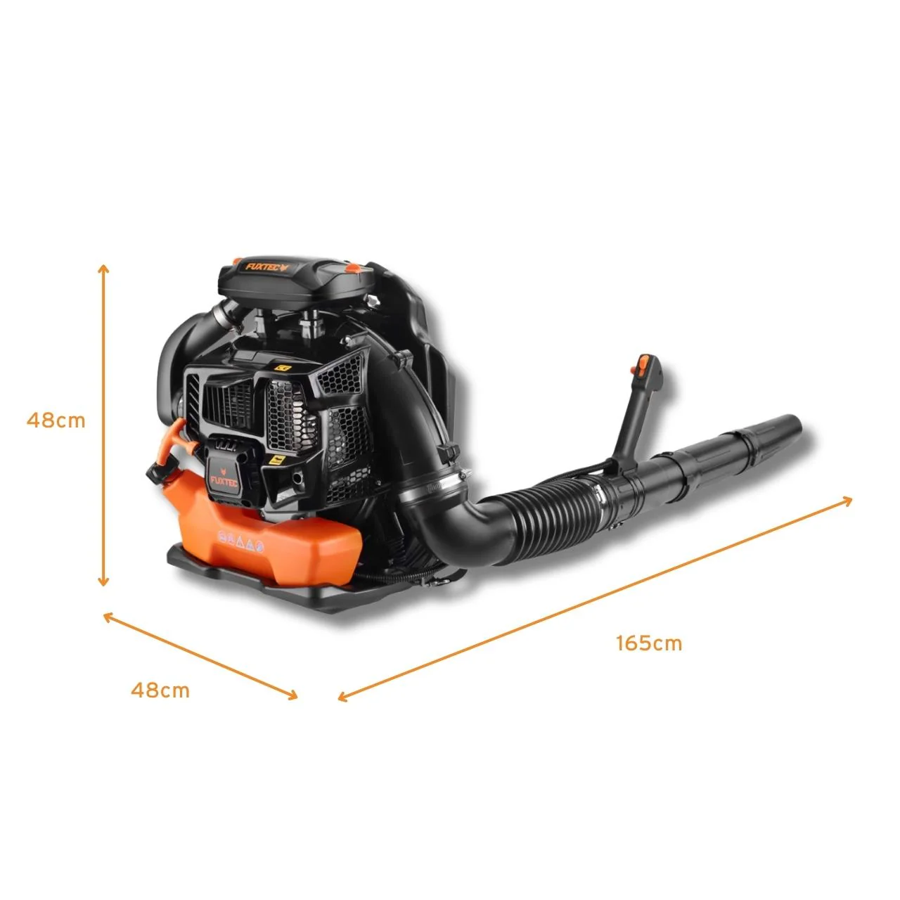 Soplador de hojas de gasolina FUXTEC FX-LBP165T portátil trasero - Image 8