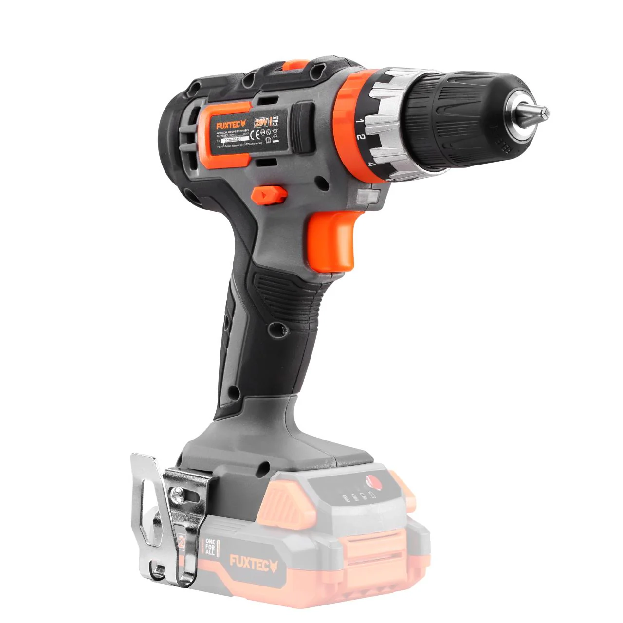 FUXTEC 20V Taladro de Impacto a Batería FX-E1SBS20 SET con 2 x Batería 2Ah, 1 x Cargador 1A - Image 5